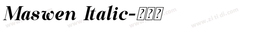 Maswen Italic字体转换